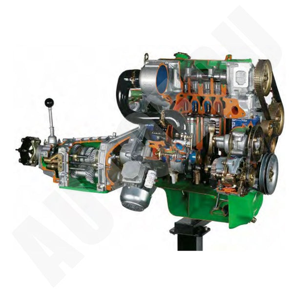 Rear drive turbo diesel engine with clutch gearbox (on stand with wheels) – electrical Educational Trainer AE36070E AutoEDU