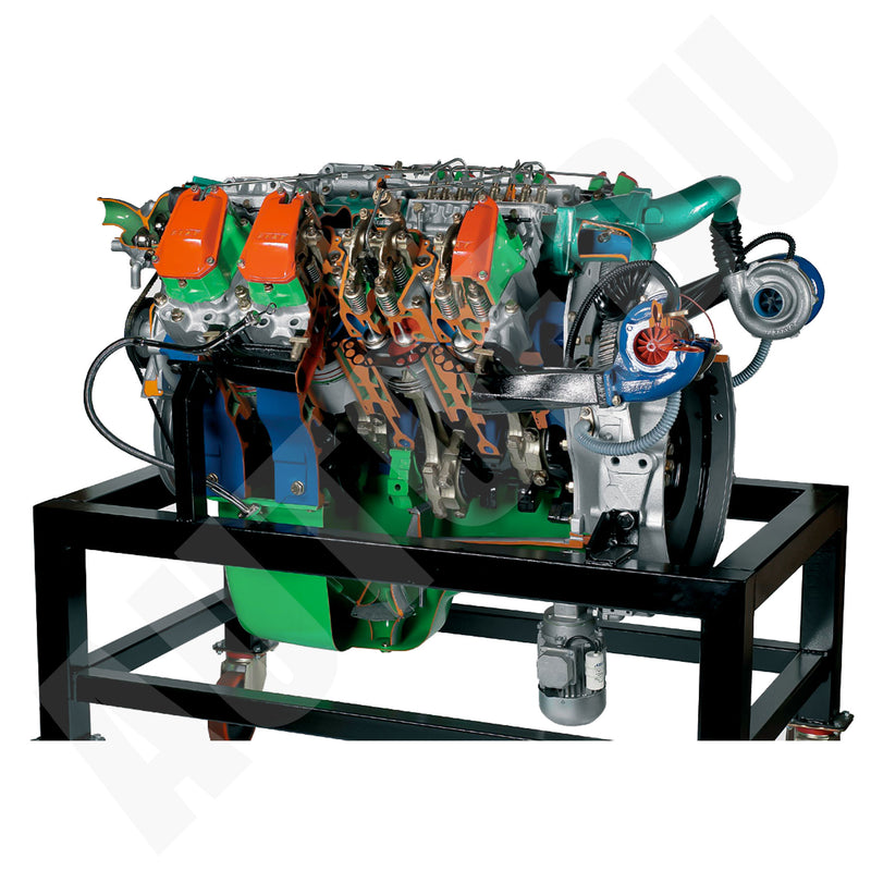 8v cylinders turbo diesel engine for truck Iveco turbostar 190-38 cu.Cm cutaway Educational Trainer AE36084E AutoEDU
