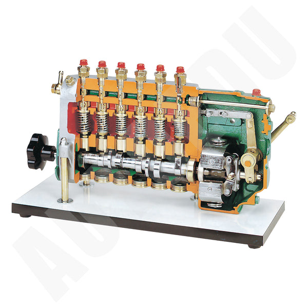 Diesel injection pump with 6 IN-LINE cylinders and centrifugal governor cutaway Educational Trainer AE410180M AutoEDU