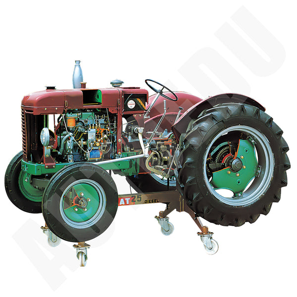 Tire-wheeled farm tractor with diesel engine - Fiat 25r cutaway tractor engine Educational Trainer AE38200E AutoEDU